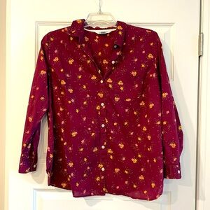 Old Navy Floral Classic Shirt, Size 1X